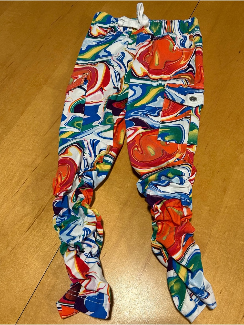 like an angel Kids Rainbow Swirl Cargo Jogger Pants